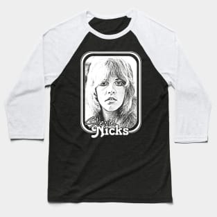 Stevie Nicks // Retro 70s Style Fan Design Baseball T-Shirt